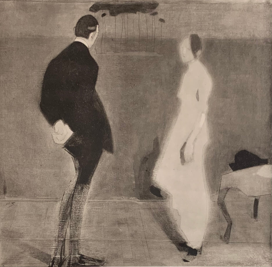 'In Front of the Screen, 1914-16' (Framför bildväven, 1914-16) by Helene Schjerfbeck