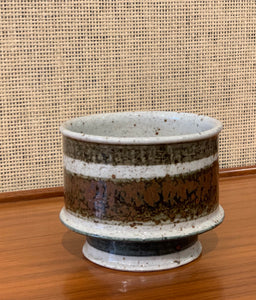 Short Vase in Brown and Lichen by Inger Persson for Rörstrand