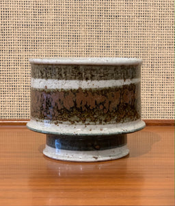 Short Vase in Brown and Lichen by Inger Persson for Rörstrand