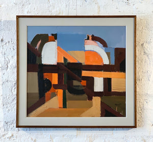 'Abstract in Orange, Brown and Blue' by Ivar Morsing