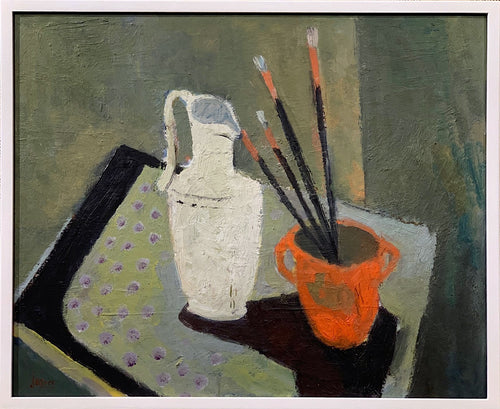 'Still Life with Vase and Paint Brushes' by John Börén