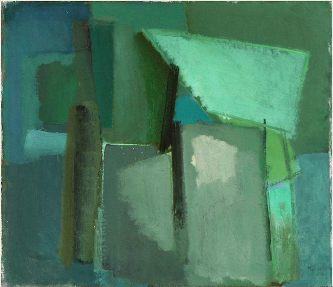 'Abstract in Green and Teal' by Kjeld Hansen