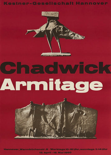 Lynn Chadwick and Kenneth Armitage at Kestner-Gesellschaft, Hannover - vintage exhibition poster