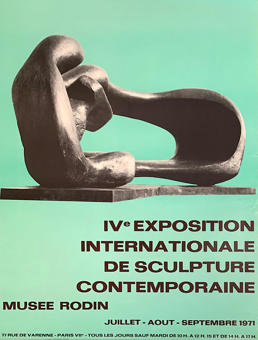 'IVe Exposition Internationale de Sculpture Contemporaine, Musee Rodin' - vintage exhibition poster