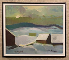 Load image into Gallery viewer, &#39;Nordic Winter Landscape with Houses&#39; by Knud Horup