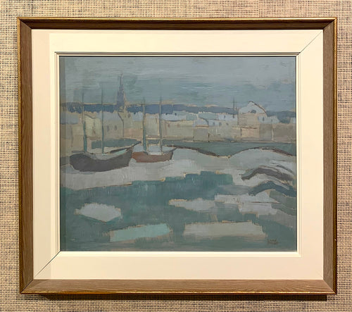 'Norrköping Harbour Scene' by Birger Strååt