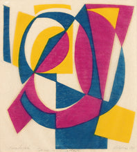 Load image into Gallery viewer, &#39;Abstract in Blue, Yellow and Magenta&#39; by Per-Erik Böklin