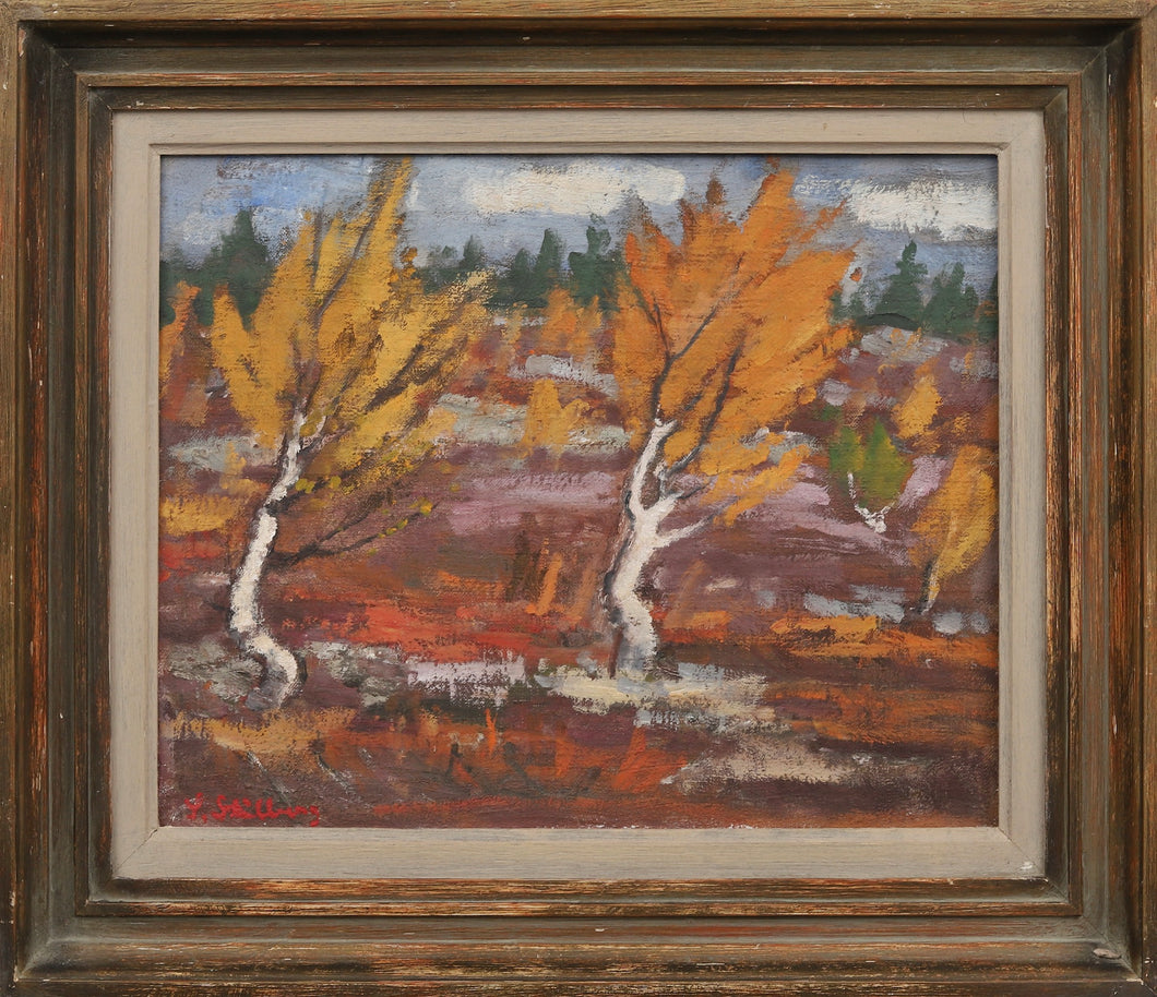 'Birches in Landscape' by Sven Stålberg