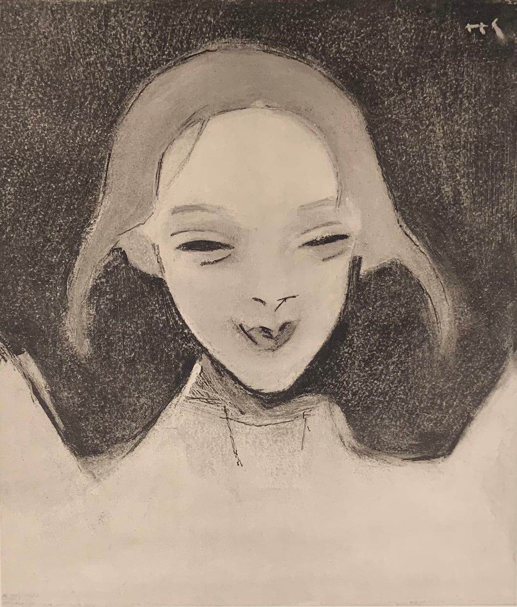 'Smiling Girl, 1945' (Leende Flicka), 1945 by Helene Schjerfbeck