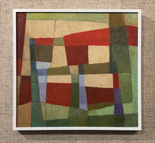 Load image into Gallery viewer, &#39;Abstract Composition in Green, Red and Tan&#39; by Sune Skote