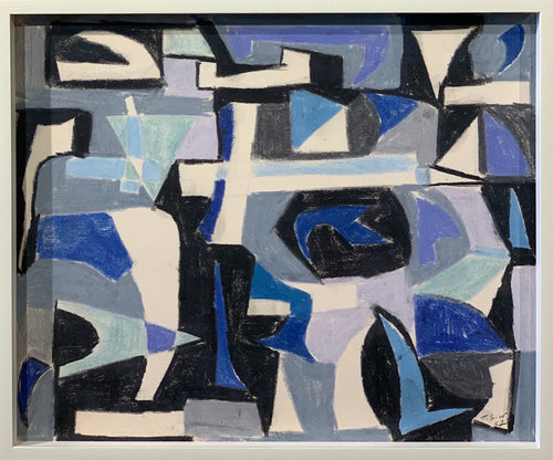 'Abstract Composition in Blue and Grey' by Tanja Sinelnikow