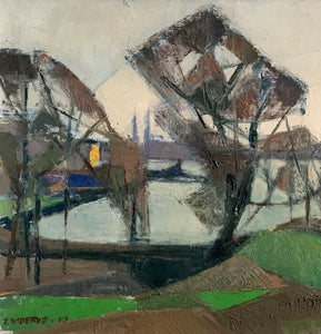 'Harbour Scene With Trees' by Tore Wideryd