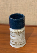 Load image into Gallery viewer, Vase in blue and light mottled grey by Sylvia Leuchovius for Rörstrand