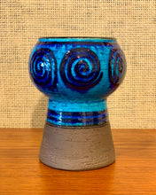 Load image into Gallery viewer, Vase in turquoise, deep blue and brown by Inger Persson for Rörstrand